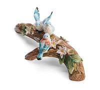 Fitz and Floyd Toulouse Bird Candlestick Holder, 16 Inch, Blue