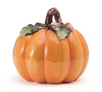 Fitz & Floyd Pumpkin Ceramic Figurine, Earthenware, Multicolored