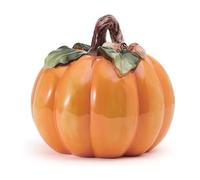 Fitz & Floyd Pumpkin Ceramic Figurine, Earthenware, Multicolored