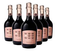 Fitz Pink English Sparkling Wine (6 Bottles x750ml) Low Sugar 6g/Litre Made in Sussex