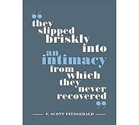 Fitzgerald Intimacy Never Recovered Blue Canvas Wall Art Print