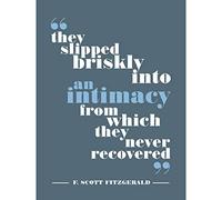 Fitzgerald Intimacy Never Recovered Blue Large Canvas Wall Art Print