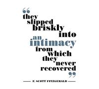 Fitzgerald Intimacy Never Recovered Large Art Print Poster Wall Decor 18x24 inch