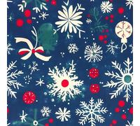 Fiula 45 * 3M Blue Peel and Stick Wallpaper,Snowflake Wall-Paper,Christmas Peel and Stick Self-Adhesive,Waterproof,Removable Wallpaper Suitable for Furniture