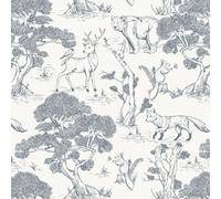 Fiula Self Adhesive Wallpaper Animal Peel and Stick Wallpaper 41CMx3M Vinyl Warp Blue and White Tree Sticky Back Botanical Stick on Wallpaper Furniture Sticker Waterproof Living Room Bedroom