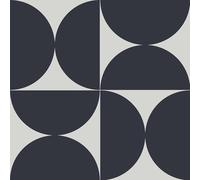 Fiula Self Adhesive Wallpaper Geometric Peel and Stick Wallpaper Dark Blue and Grey 44x1500CM Square Contact Paper Thicken Waterproof Retro Removable Vinyl Wrao Paper Living Room