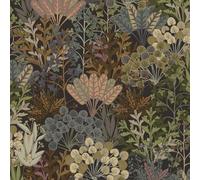 Fiula Self Adhesive Wallpaper Leaves Wallpaper 41CMx6M Brown Multi-Colour Peel and Stick Wallpaper Floral Leaf Vinyl Decorative Stick On Wallpaper for Living Room Bedroom Office Wall Cabinet Drawer