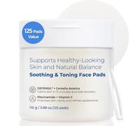 FIUMOT Soothing & Clarifying Toner Pads with Botanical Extracts, Tranexamic Acid, and Peptides - 125 Pre-Soaked Pads for Sensitive Skin, Redness Relief & Texture Care
