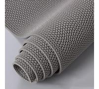 Fiunkes Non Slip Floor Mats Swimming Pool Non Slippery Mat Indoor Outdoor Grip for Bathroom, Gym, Garage, Deck, Spa, Office, Easy Cut Clean Mat for Full Season Use,Gray,3 * 16ft