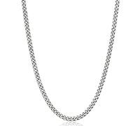 Fiusem 5mm Silver Tone/Gold Cuban Link Chain for Men, Mens Chain Necklaces, Stainless Steel Chain Necklaces for Men Women, 3.5/4/5mm, 18.00 inches, Stainless Steel, No Gemstone