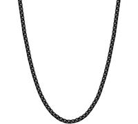 Fiusem Silver Tone/Gold Plated/Black Chain for Men, 2/2.5/3/4/5mm Stainless Steel Necklace for Men and Women, Box Chain 18-28 Inches, 20 inches, Stainless Steel, No Gemstone