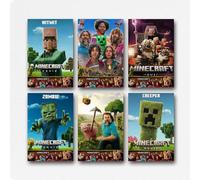 FIUTXWQFX A Set Of 6 Minecraft Poster Movie Comic Vintage Wall Art Canvas Posters Room Decorative Aesthetic Print Decor 16x24inch(40x60cm) Style-1