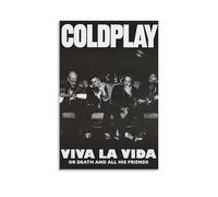 FIUTXWQFX Coldplay Poster Music Rock Band Vintage Posters for Room Aesthetic Canvas Wall Art Bedroom Decor20x30inch(50x75cm)