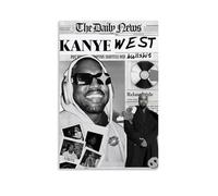 FIUTXWQFX Kanye Poster West Music Collage Vintage Rapper Posters for Room Aesthetic Canvas Wall Art Bedroom Decor12x18inch(30x45cm)
