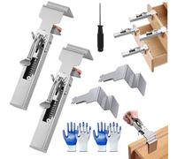 Fivalo Drawer Front Installation Clamps, Fivalo Drawer Clamps, 21-50mm Adjustable Drawer Fixing Clamp, Precision & Efficiency Woodworking Tool for One-Click Locking, Perfect Drawer Alignment (2 Set)