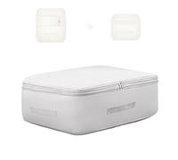 Fivaran Ultra Space Saving Self Compression Organizer, Comforter Storage Bag for Clothes, Blankets, Pillows, Duvet, Comforters, Bedding Sets and Much More (Gray,L - 54 * 42 * 30cm)