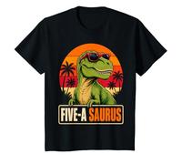 Five-A-Saurus Dinosaur T-Rex 5th Birthday Boy 5 Year Old T-Shirt