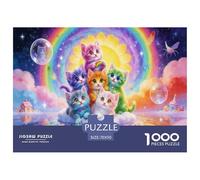 Five Adorable Cats in Jigsaw Puzzles for Adults Animal Puzzles 1000 Jigsaws Impossible Puzzle for Adults Gifts 70x50cm/1000pcs