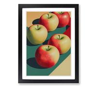 Five Apples Framed Wall Art Print A2 Black