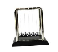 Five-Ball Tabletop Pendulum with Metal, Generous black botto | Five Suspended Swinging Balls, Visual Demonstration, Physics Gadget for Study and Living Room Offices Tabletops