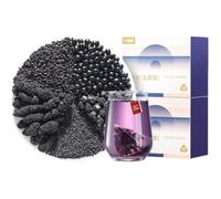 Five Black Tea - 120g*2 boxs Blend with Black Goji Berry, Mulberry, Sesame, Bean & Black Rice | Natural Herbal Tea Ingredients, No Additives