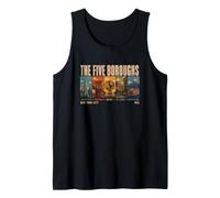 Five Boroughs New York City Travel Design Distressed Tank Top