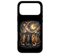 Five Cats On Roof Staring At Cosmos And Moon Case for iPhone 17 Pro Max