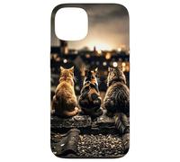 Five Cats on Roof Urban City View Case for iPhone 13