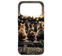 Five Cats on Roof Urban City View Case for iPhone 17 Pro Max