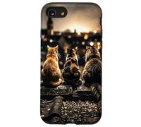 Five Cats on Roof Urban City View Case for iPhone SE (2020) / 7/8