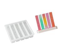 Five Cavity Silicone Casting Mold Set Decorative Pillar Tray for Wax Resin Plaster Soap Hobby Projects Use Pillar Tray Wax Pour Mold Home Decor Casting Release Liner Hobby Maker Silicone
