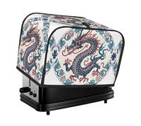 Five Clawed Dragon Toaster Cover 2 Slice, Waterproof Bread Machine Covers with Pockets Universal Size Kitchen Small Appliance Cover with Handle, Dust and Fingerprint Protection