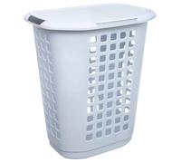 Five Closed Laundry Basket 63 L White and Grey