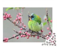 Five Colored Bird Jigsaw Puzzles Puzzles for Adults Kids. 1000 Piece Red Fruit Branch Impossible Challenge Toy Game Home Decoration for Adults& Kids Age 14 Years Up 1000pcs (75x50cm)