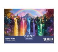 Five Colored Waterfalls Jigsaw Puzzles for Adults Interesting Puzzle Game 1000 Piece Impossible Puzzle for Adults Gifts 38x26cm/1000pcs