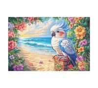 Five Colorful Parrots on Blooming Branch 1000-piece Jigsaw Puzzle Bundle Family Puzzle Lovers Brain Training Mindful Activity Spring Creativity & Gift Giving 1000 PCS