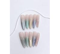 Five colors, cat-eye style women's, handmade nails(L)