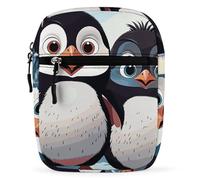Five Cute Penguins Oxford Cloth Ammo Crossbody Shoulder Bag Medic Bag Classic Small Messenger Crossbody Bag Unisex Classic Canvas Shoulder Bag for Women, Bookbag for Work