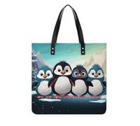Five Cute Penguins Shoulder Bag Handbags Tote Bag