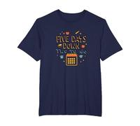 Five Days Down Two to Go School Countdown T-Shirt, Men's Big and Tall, Navy, 6X Tall