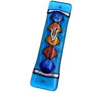 Five Diamonds Mezuzah - Art Glass Gift Box and Non-Kosher Scroll Included HAND MADE IN THE USA