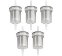 Five Diesel Inline Fuel Filters Suitable for Webasto and For Eberspacher Air Heater Fuel Lines with 4mm ID Hose for Camper RV