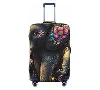 Five Dimensional Elephant Diamond Elastic Travel Luggage Cover Suitcase Protector, Print Suitcase Baggage Cover Anti-Scratch