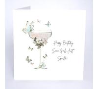 Five Dollar Shake Birthday Card Girls Sparkle Cocktail - Luxury Greeting Card