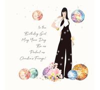 Five Dollar Shake - Birthday Girl, Claudia's Fringe Greeting Card - 16 x 16 CM