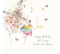Five Dollar Shake - Happy Birthday Let's Swing from the Chandeliers! Greeting Card - 16 x 16 CM