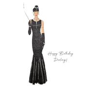 Five Dollar Shake Luxury Birthday Card Audrey Hepburn Darling Icon - Quality