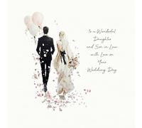 Five Dollar Shake Luxury Wedding Card Daughter and Son-in-Law - Quality Sparkle