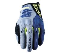 Five E2 MX Gloves Grey/Yellow/NavyL Grey,Yellow,Navy