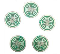 Five Elements Polarization Energy Disc 5 Pack Multi-Frequency Oscillator for Wellness Pain Relief Passive MWO Copper Tracks(Green)